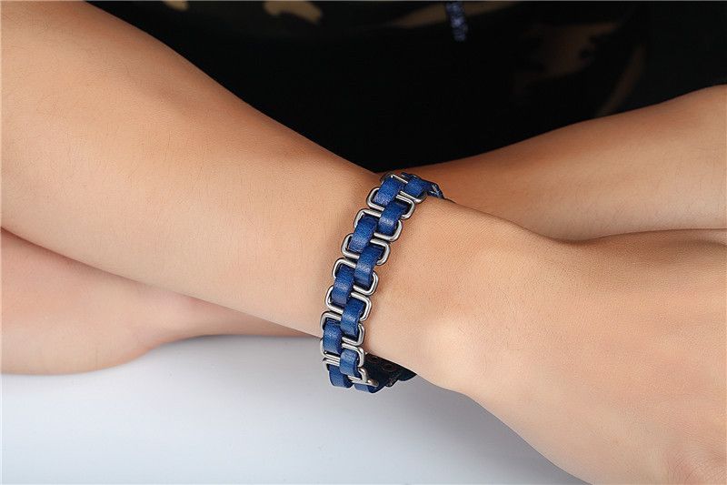 3 pcs Punk Style PU Leather Retro Woven Bracelet Exaggerated Personality Couple Bracelets Women and Men Hand Jewelry โ image 3
