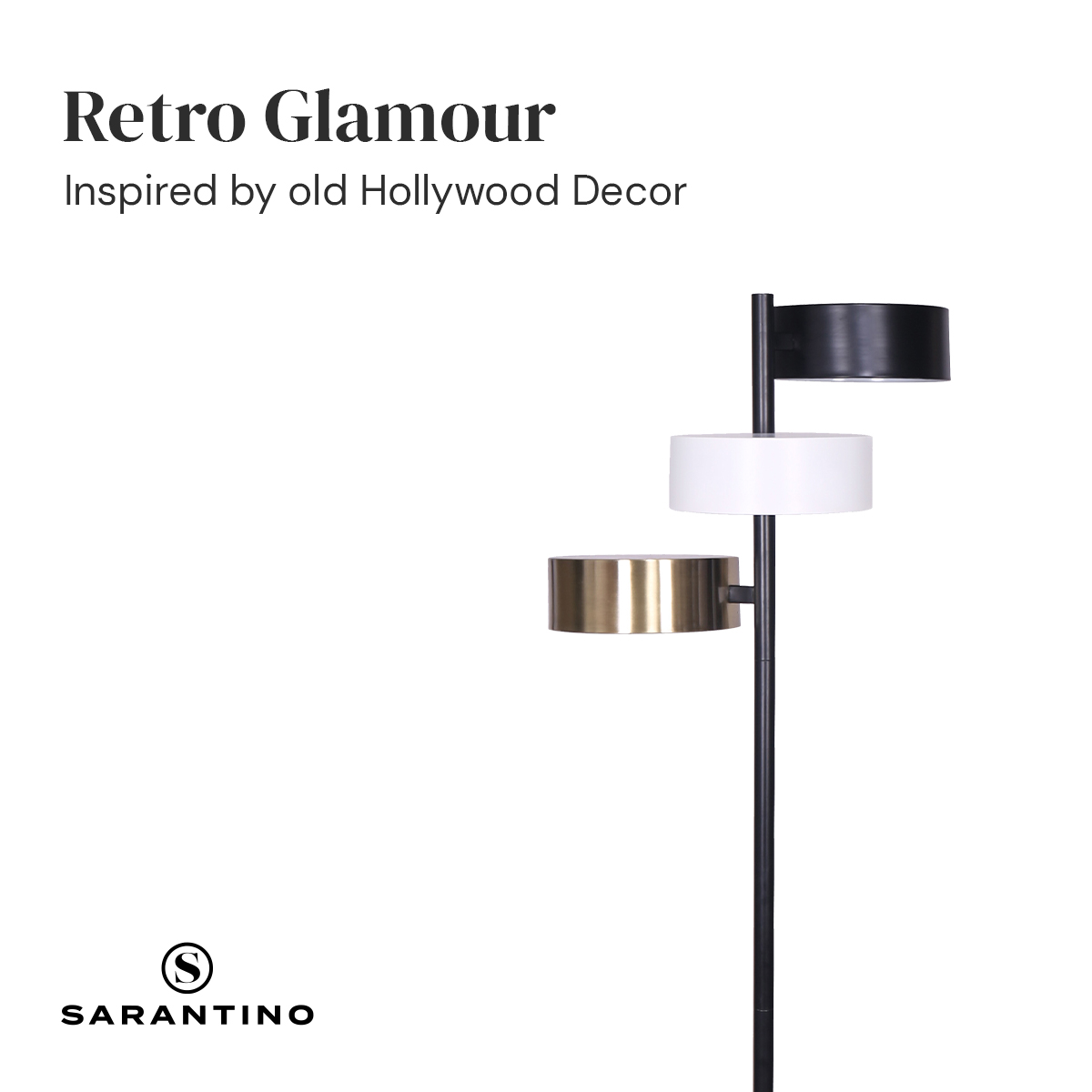 Sarantino Metal Floor Lamp with 3 Swirl Shades โ image 4