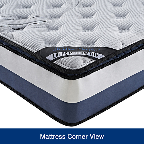 Double Mattress Latex Pillow Top Pocket Spring Foam Medium Firm Bed — image 4