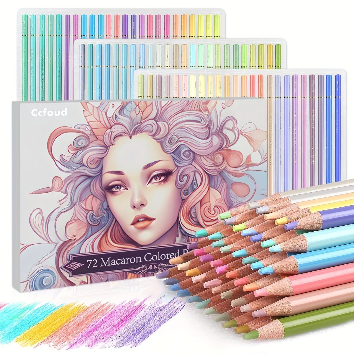 Macaron Colored Pencils 72 Color Set Adult Coloring Soft Core Pencils Artist - Macaron - Size 72 colors