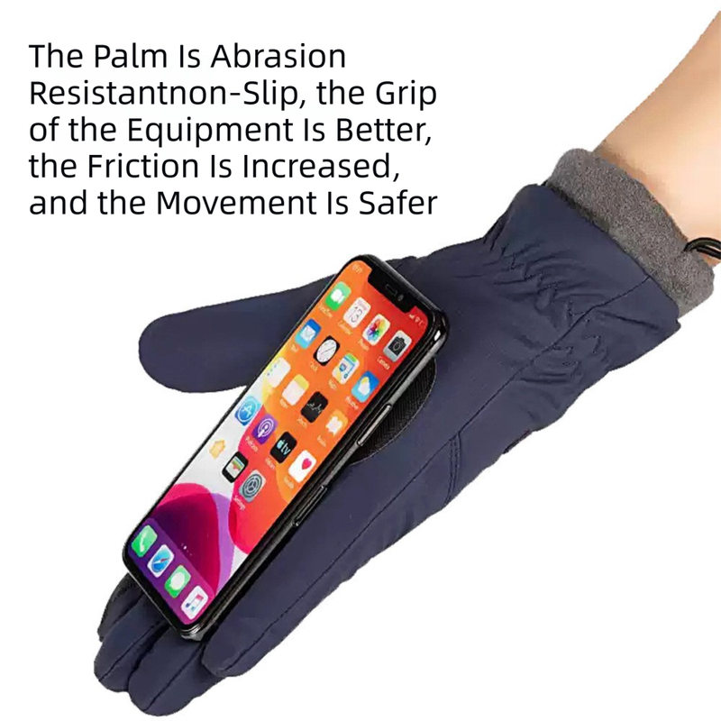 2-Pair Black Thermal Winter Gloves for Men and Women - Waterproof Windproof & Touchscreen Compatible Gloves for Skiing, Cycling & Winter Travel(XL Size) โ image 3