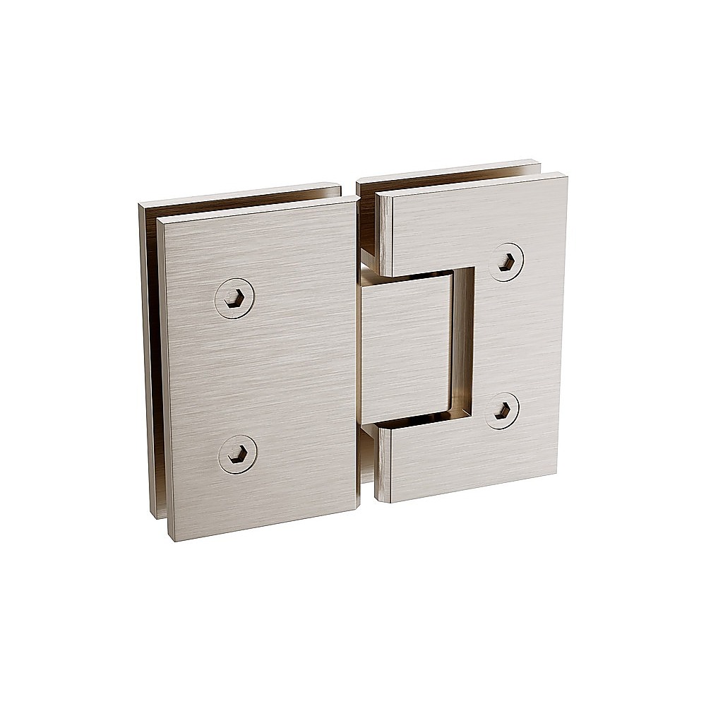 180 Degree Stainless steel Glass to Glass Shower Door Hinge in Nickel — image 4