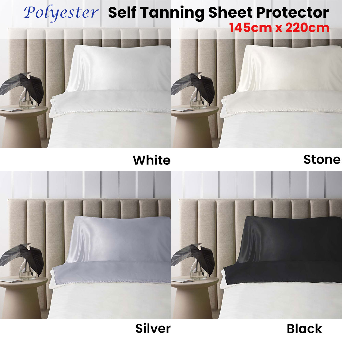 Accessorize Self Tanning Polyester Sheet Protector 145cm x 220cm White โ image 2