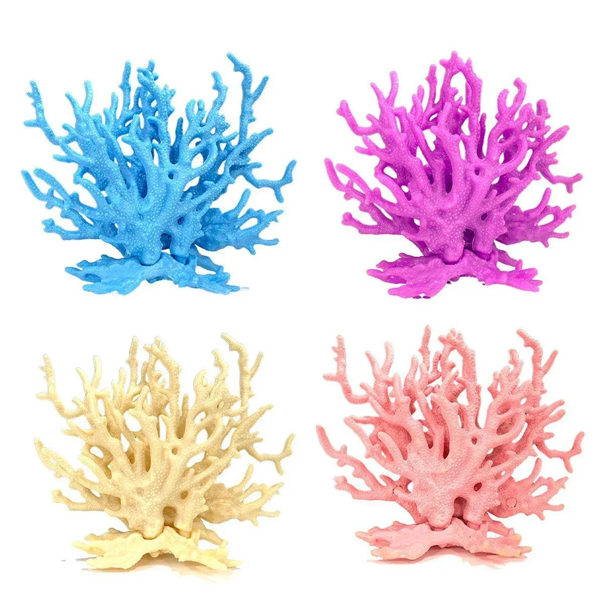 Soft Coral Realistic Water Plants Aquarium Decoration Fish Tank Seawater Set - Pink โ image 3