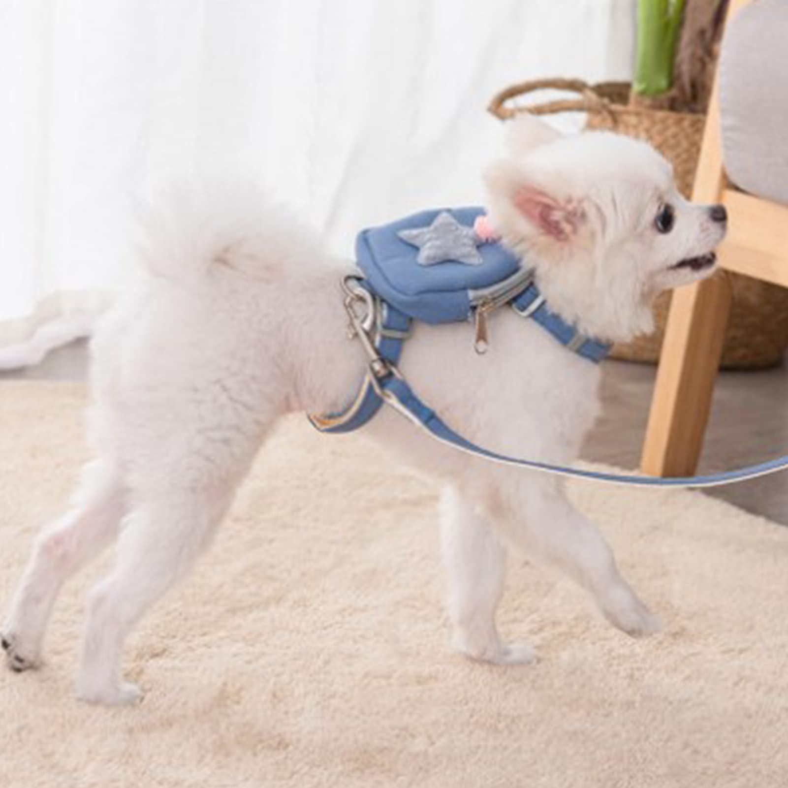 Pet Harness Leash Set, Cute Backpack Cat Vest Belt Leash Snap Design Pet Harness Leash Comfortable and Breathable Dog Vest Leash โ image 4