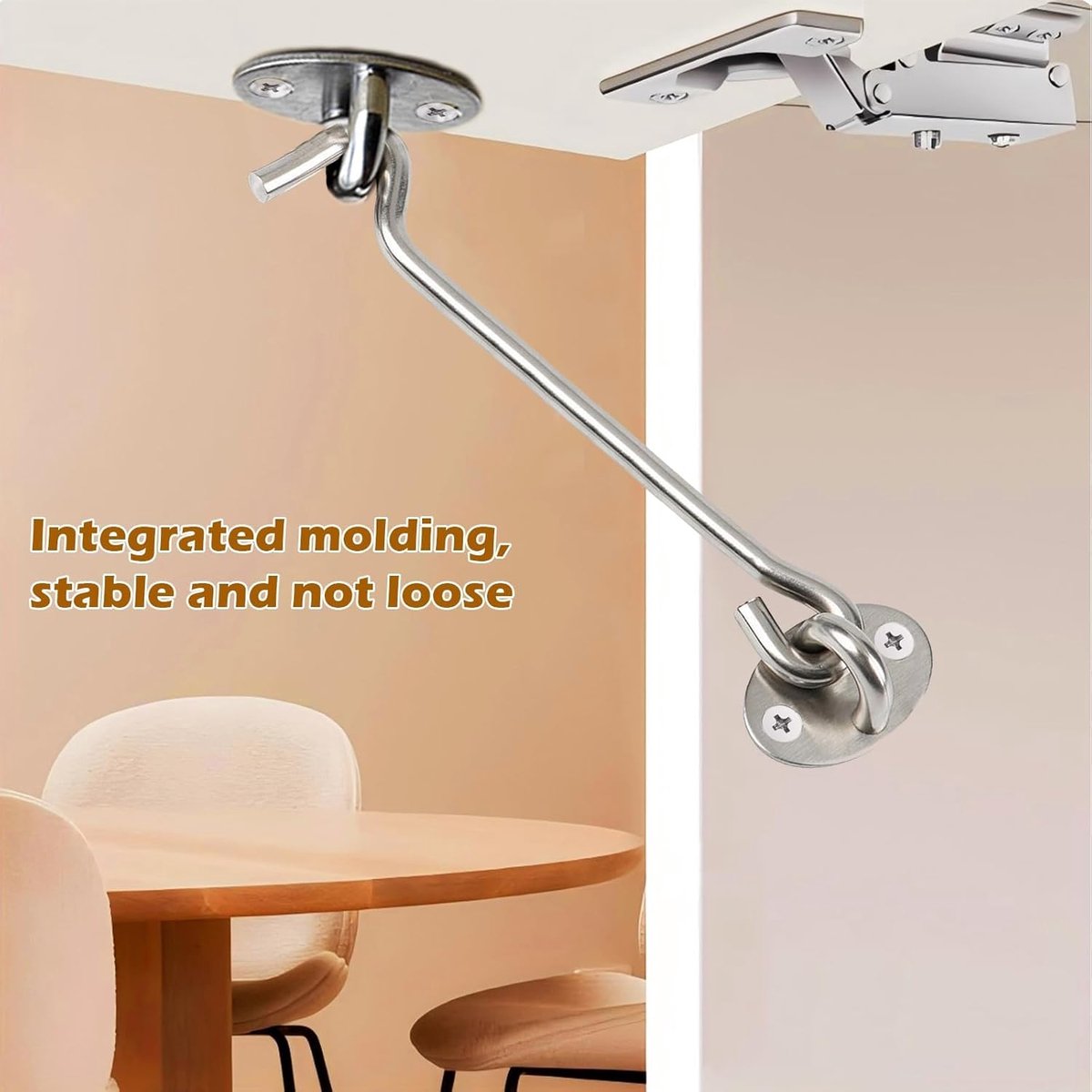 2 pieces - Wind hook - 3 inch - Wind hooks - Door hinges - Door bolt - Hinge - barn door hook - hook and eye bolt - cabin hooks and eye bolt - swivel window โ image 3