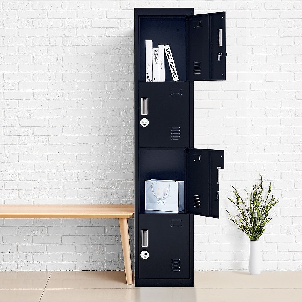 4-Door Vertical Locker for Office Gym Shed School Home Storage — image 3