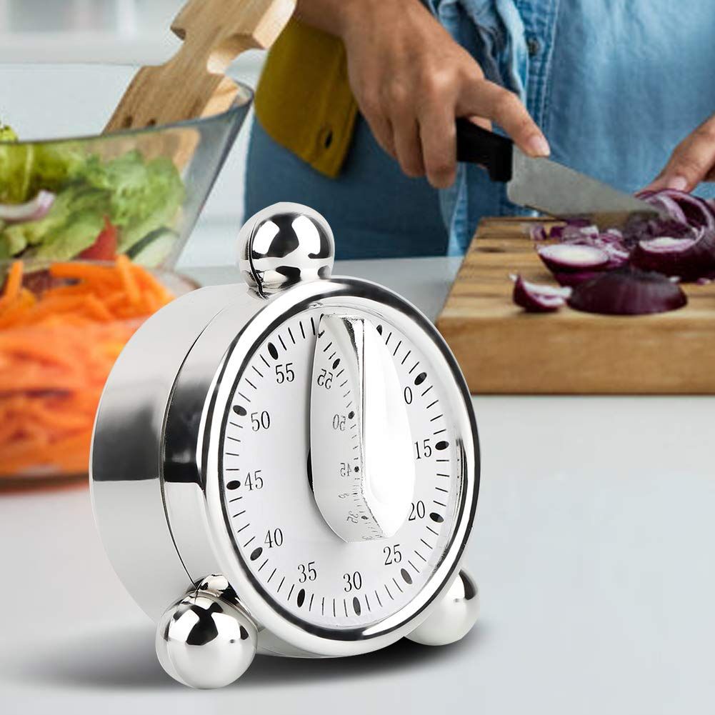 Mechanical Timer,60 Minute Magnetic Stopwatch Timer Kitchen Cooking Timer Visual Countdown Timer with Alarm Sound for Cooking — image 2