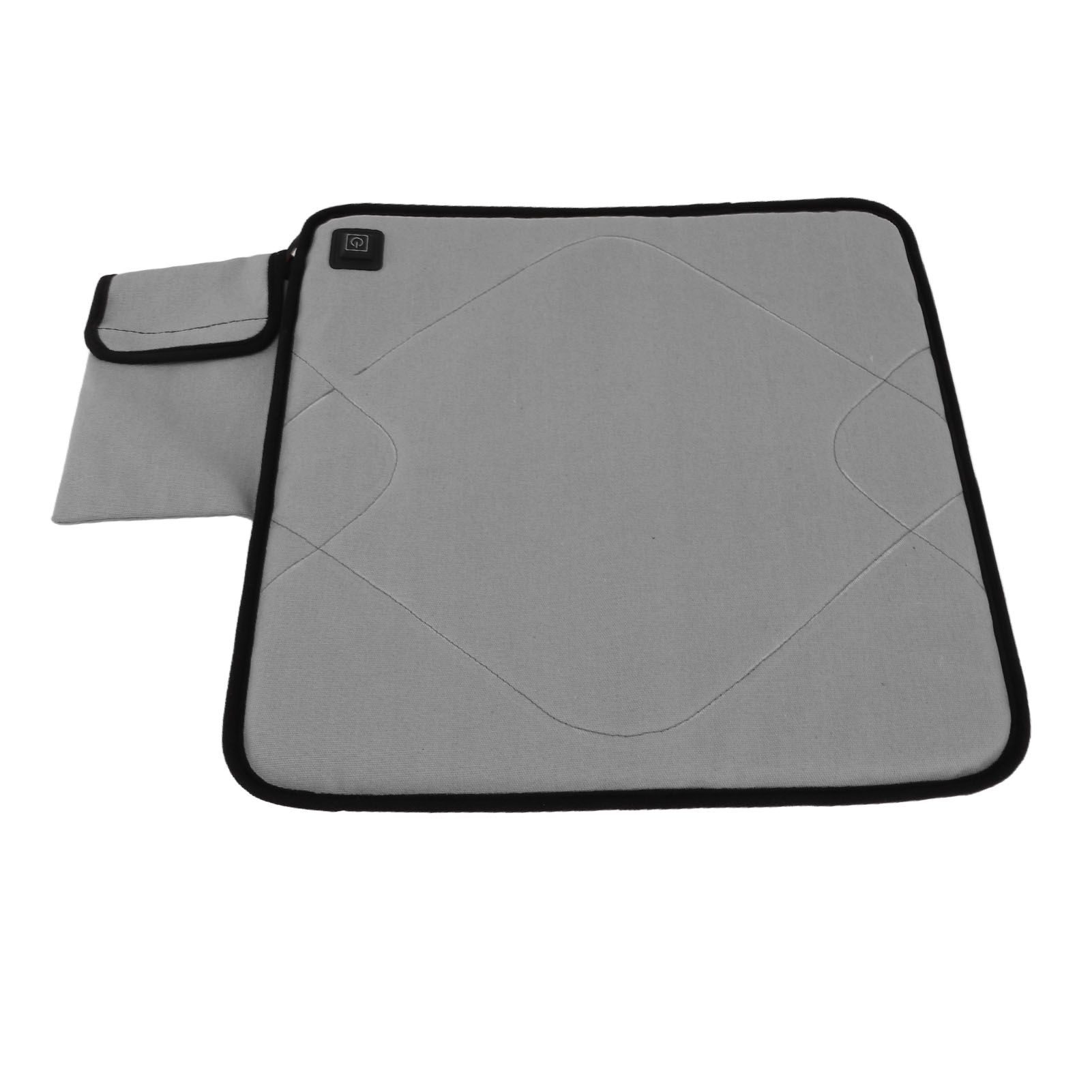 USB Heated Seat Cushion Adjustable Lightweight Heated Stadium Cushion for Camping Fishing Home Office Deep Gray โ image 2