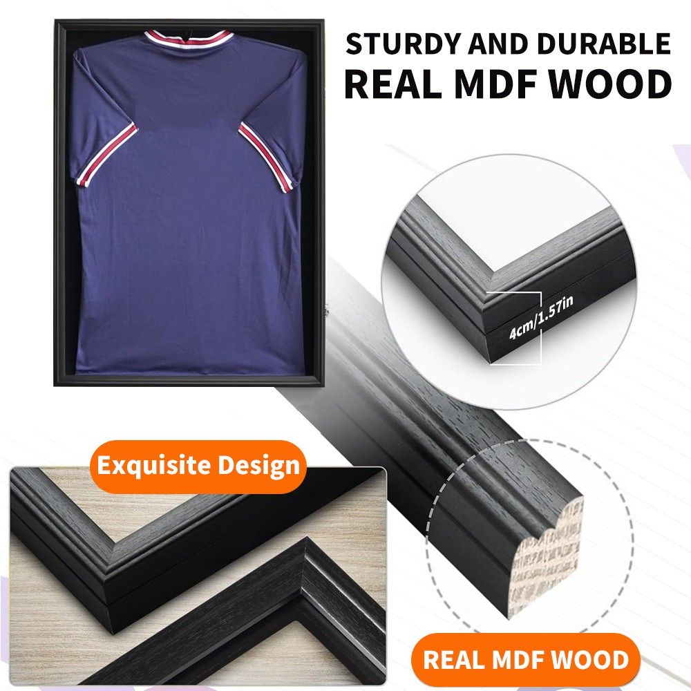 Jersey Frame Display Case Large Sports Jersey Showcase Box Custom Shirt Display — image 5