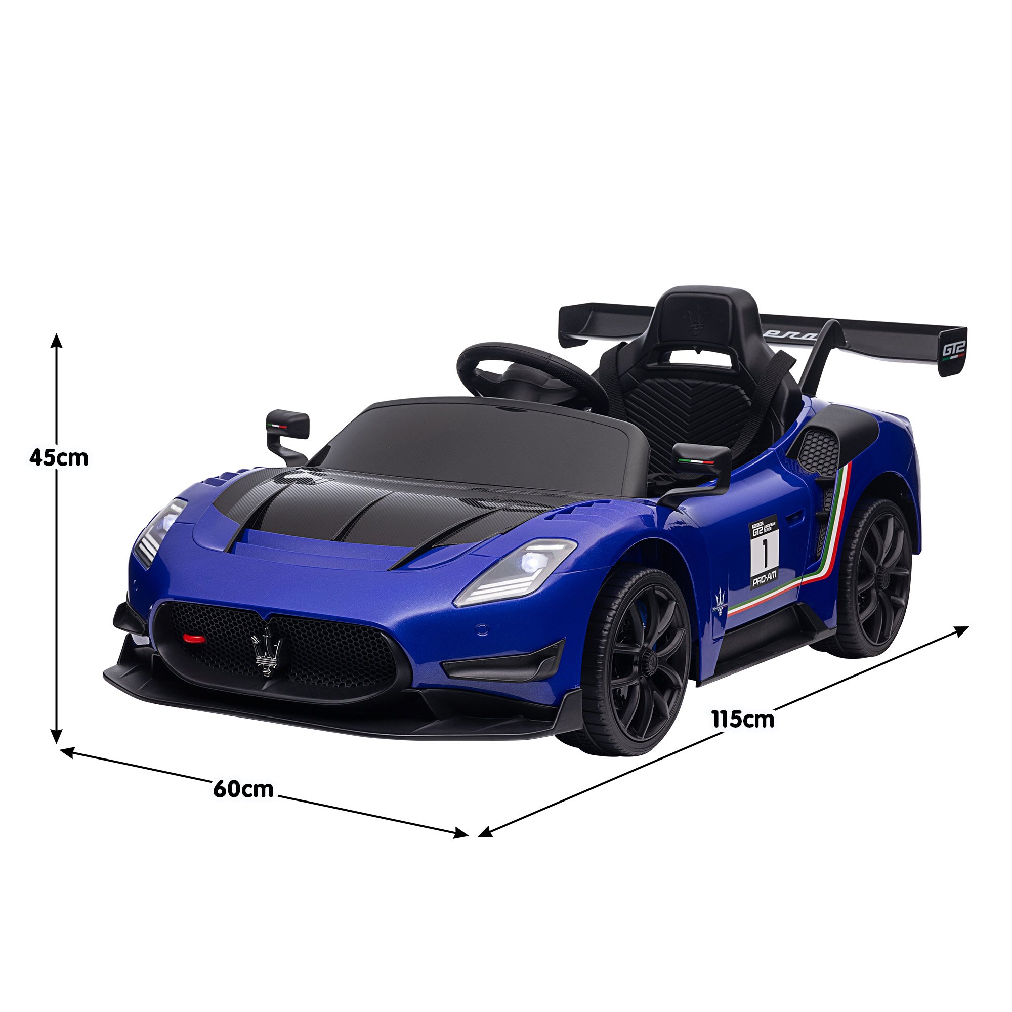 Kahuna Maserati MC20 GT2 Licensed Electric Kids Ride On Race Car Blue โ image 3