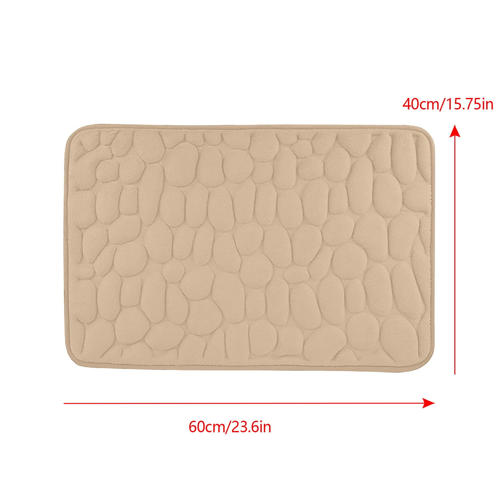 Bathroom Rugs - Ultra Absorbent Non-Slip Floor Bath Mat, Super Soft Shower Mat for Bath Tub, Machine Washable 16 × 24" (Brown) #C-Beige — image 4