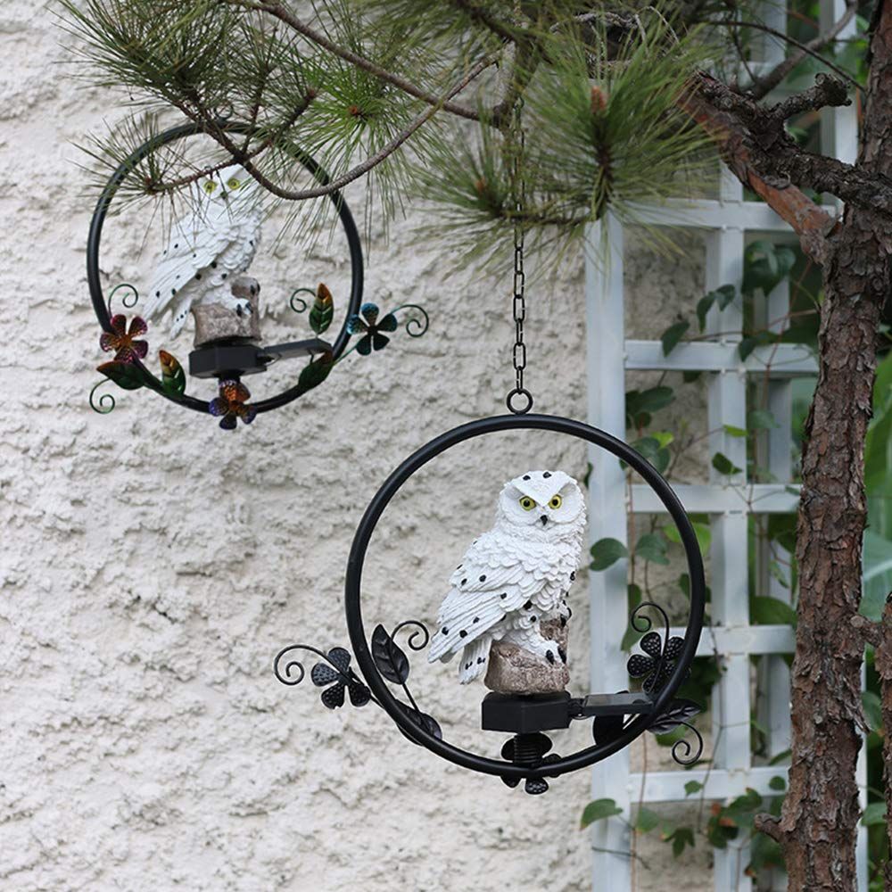 Owl Gifts for Owl Lovers Solar Powered Garden Owl Statue Waterproof Hanging Solar Owl for Outdoor Decorative Unique Owl Gifts โ image 4