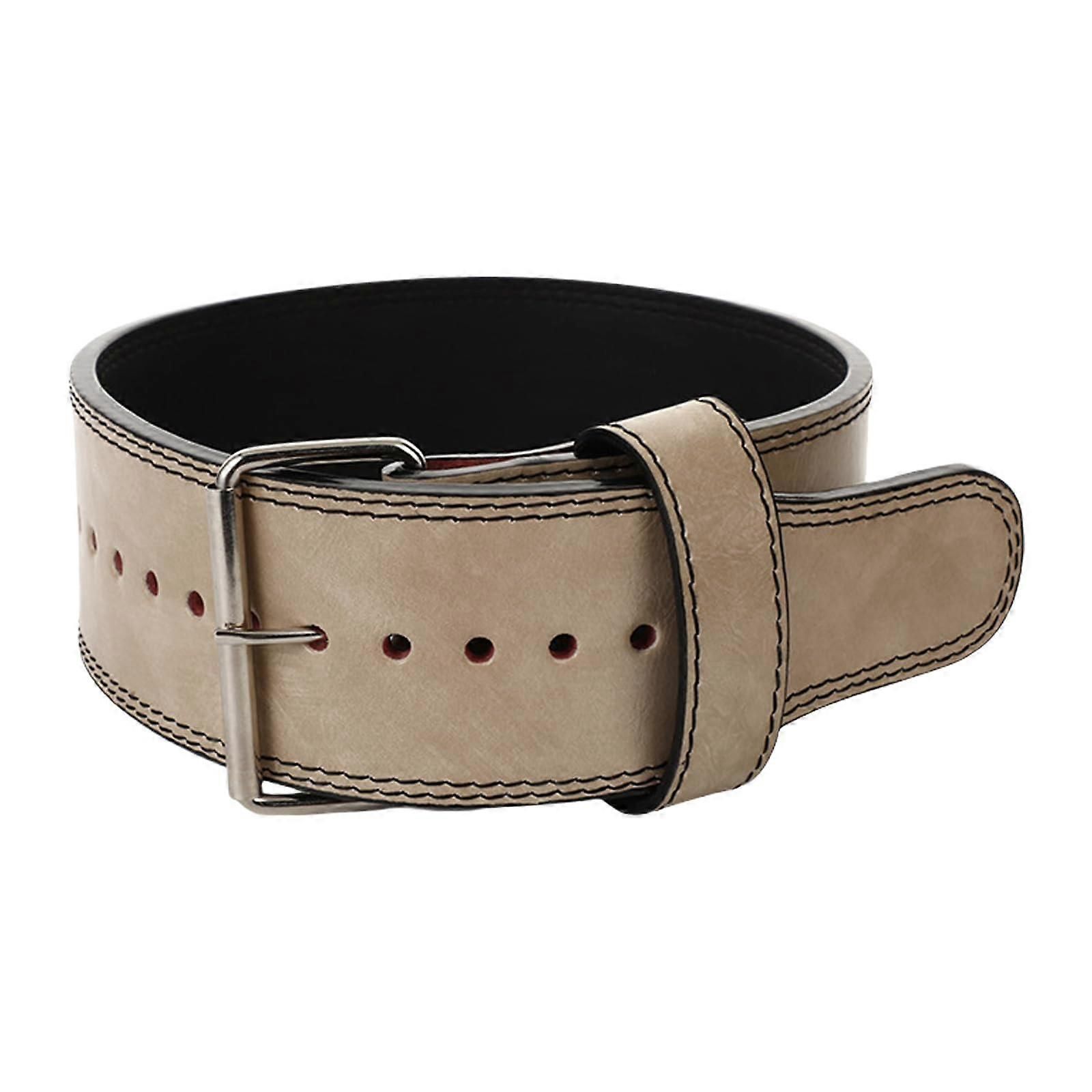Weightlifting Belt Adjustable Fitness Training Belt for Powerlifting, Bodybuilding and Strength Training - Khaki S