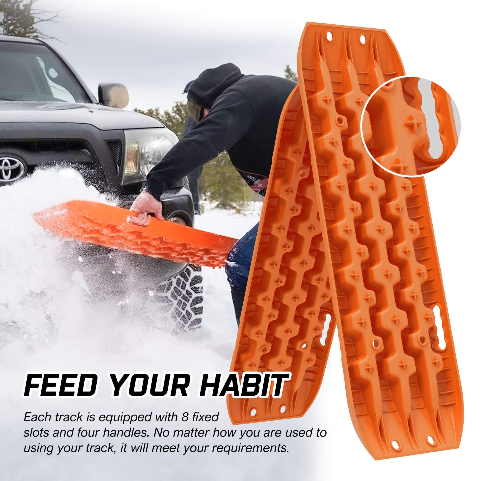 X-BULL Recovery tracks Boards 10T 2 Pairs Sand Mud Snow With Mounting Bolts pins โ image 3