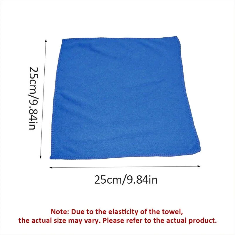 50PCS Blue Microfibre Car Cleaning Cloths 30x30cm Wash Dry Polish Towel Set — image 3
