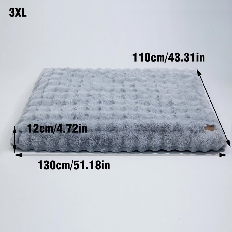 Plush Pet Bed with Non Slip Base and Removable Cover — image 3