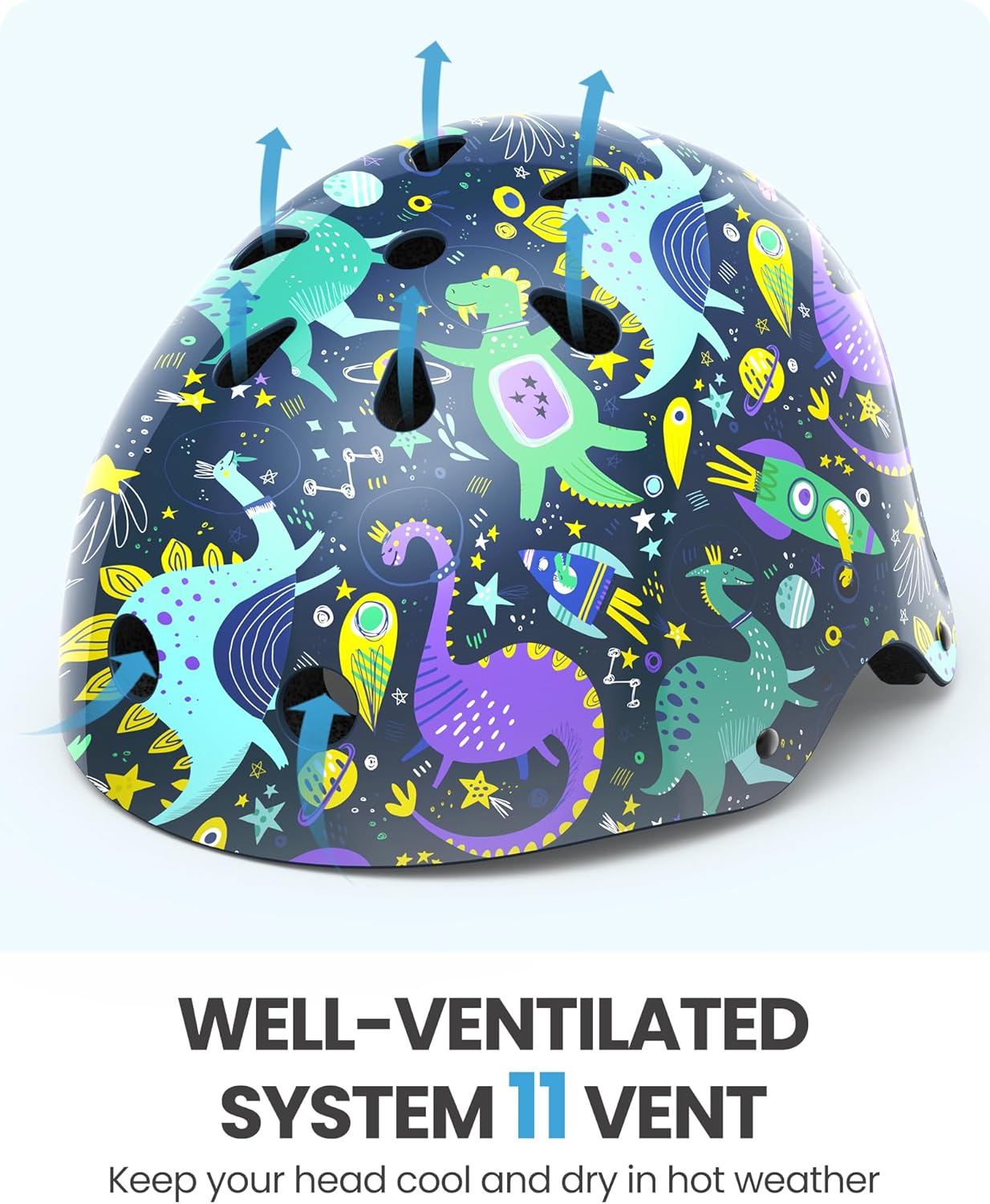 OutdoorMaster Youth & Kids Bike Helmet - Adjustable Multi-Sports Skateboard Helmet with Removable Liners for Balance Bike, Kids Scooter, One Wheel โ image 3