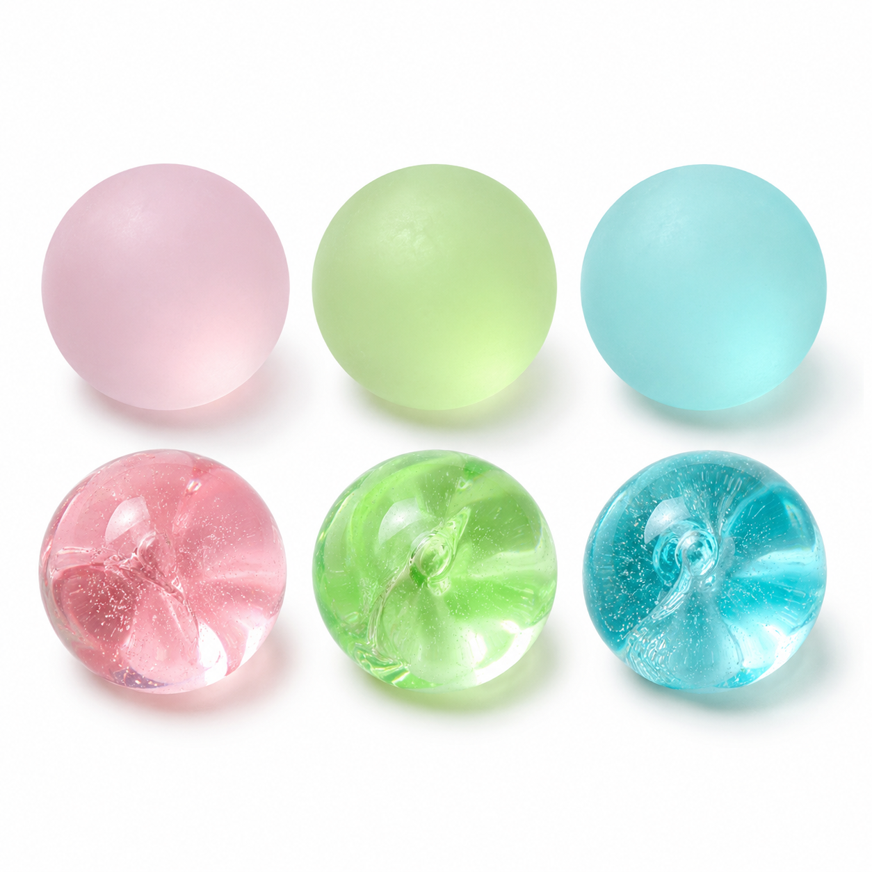 Frosted Blue Coconut Oil Stress Ball, Slow Rising Non-Sticky Squishy Squeeze Ball, Soft Sensory Fidget Toy for Stress Relief, Relaxation and Focus — image 3