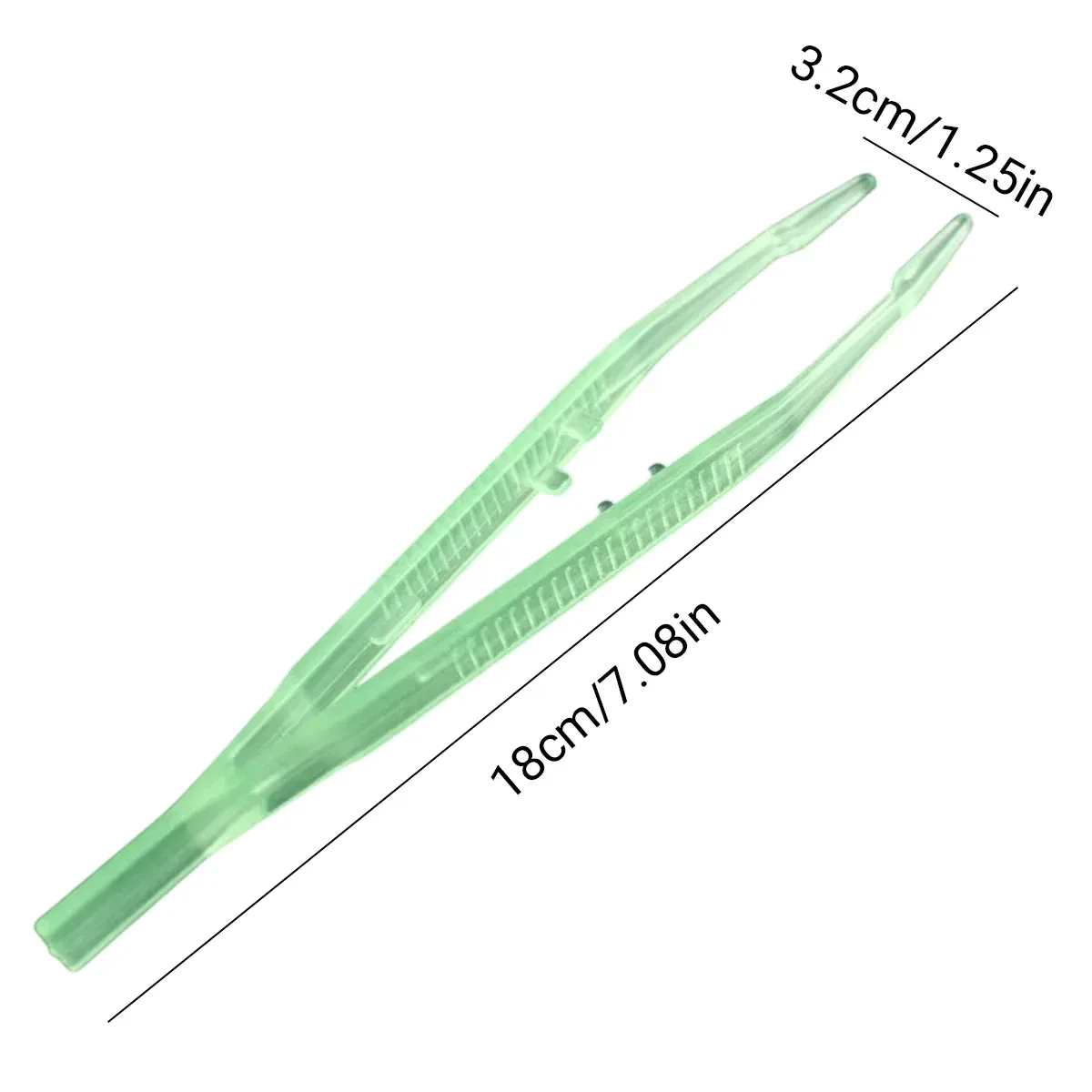 18cm Plastic Luminous Tweezer Feeding Tongs Straight for Reptile Feeder White โ image 3