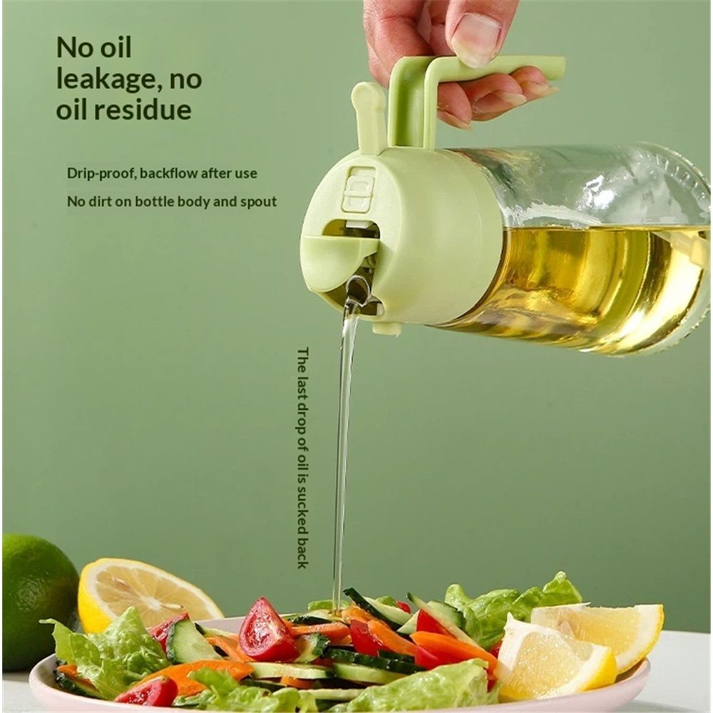 2 in 1 Glass Oil Sprayer & Dispenser, Premium Olive Oil Dispenser Bottle for Kitchen, Food-grade Oil Spray Bottle for Cooking, Air Fryer, Frying, BBQ โ image 4