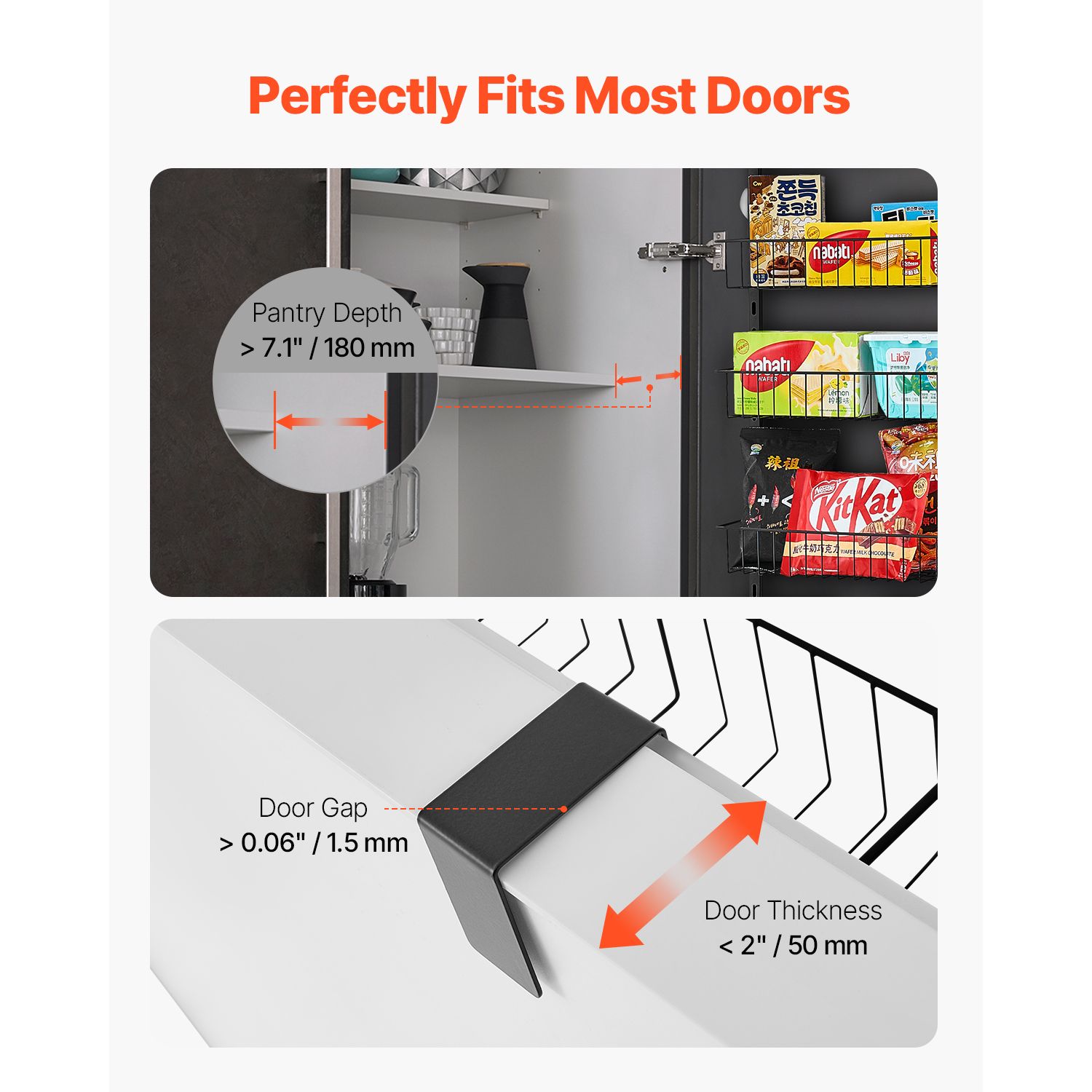 8-Tier Over the Door Pantry Organizer Hanging Storage Rack Adjustable โ image 2