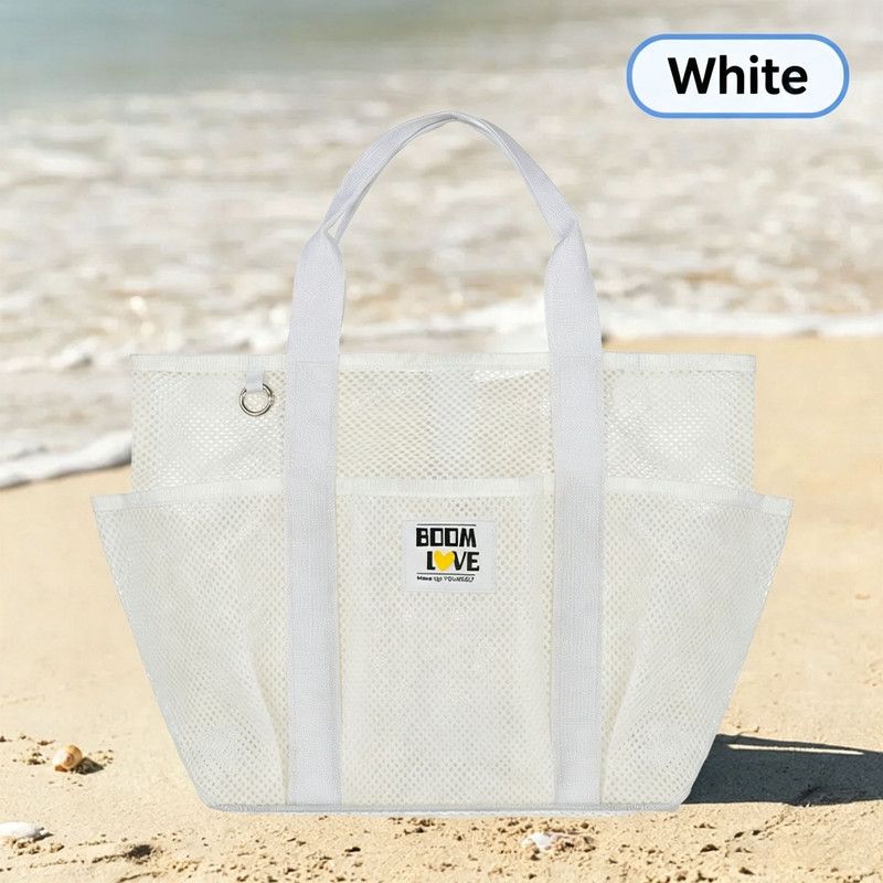 Large Mesh Beach Tote Bag, Beach Travel, Pool Gym, Hold Towel Swimwear Toiletries — image 2