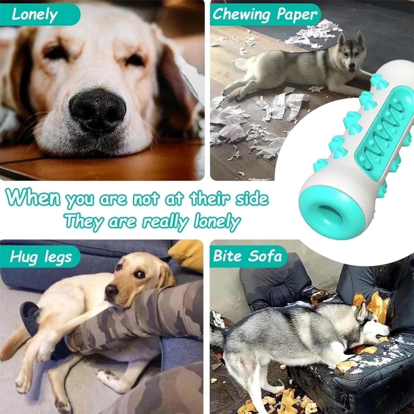 Dog Toys Teething Sticks Chewable Teeth，Dog Chew Toothbrush，360° Dog Toothbrush Chew Toy，Care Teeth Cleaning Pooch Dental (Blue) — image 4