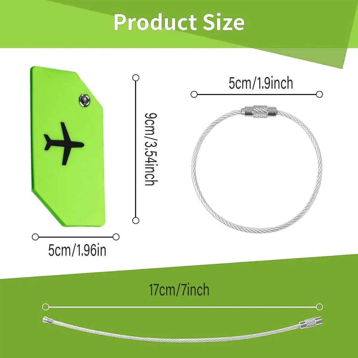 5PCS High-Quality Silicone Luggage Tags Name Address Boarding Pass Travel ID - Black โ image 4