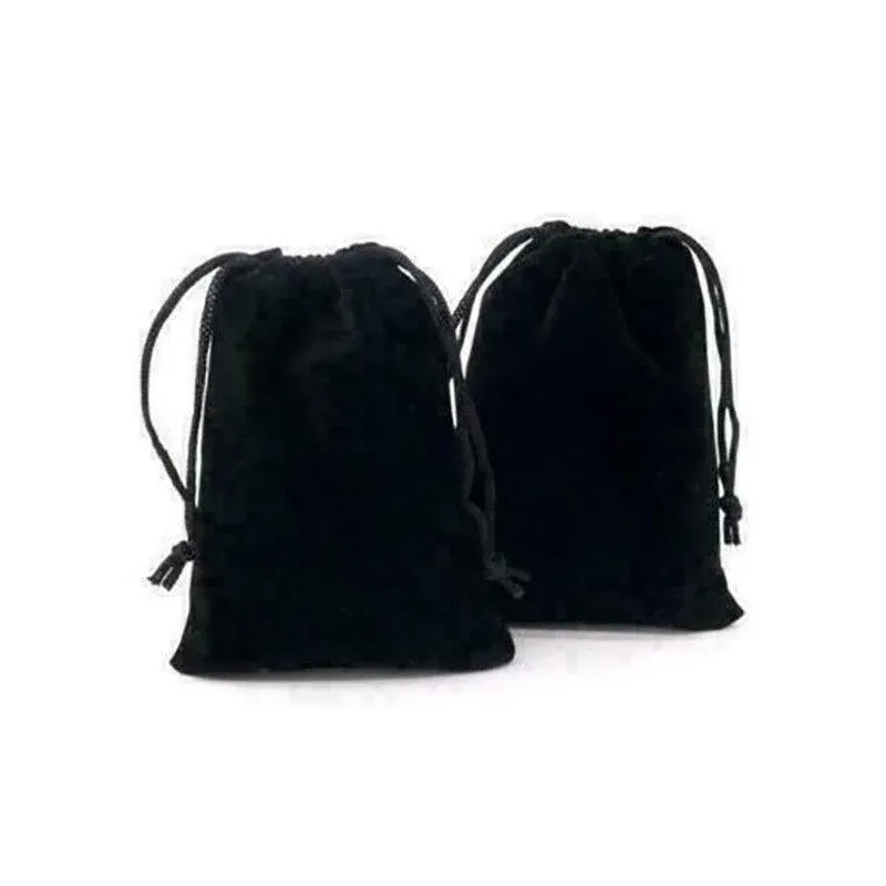 50X Small Velvet Cloth Drawstring Bags Gift Bag Jewelry Ring Pouch Earring Favor 7 × 9 - Pink — image 4