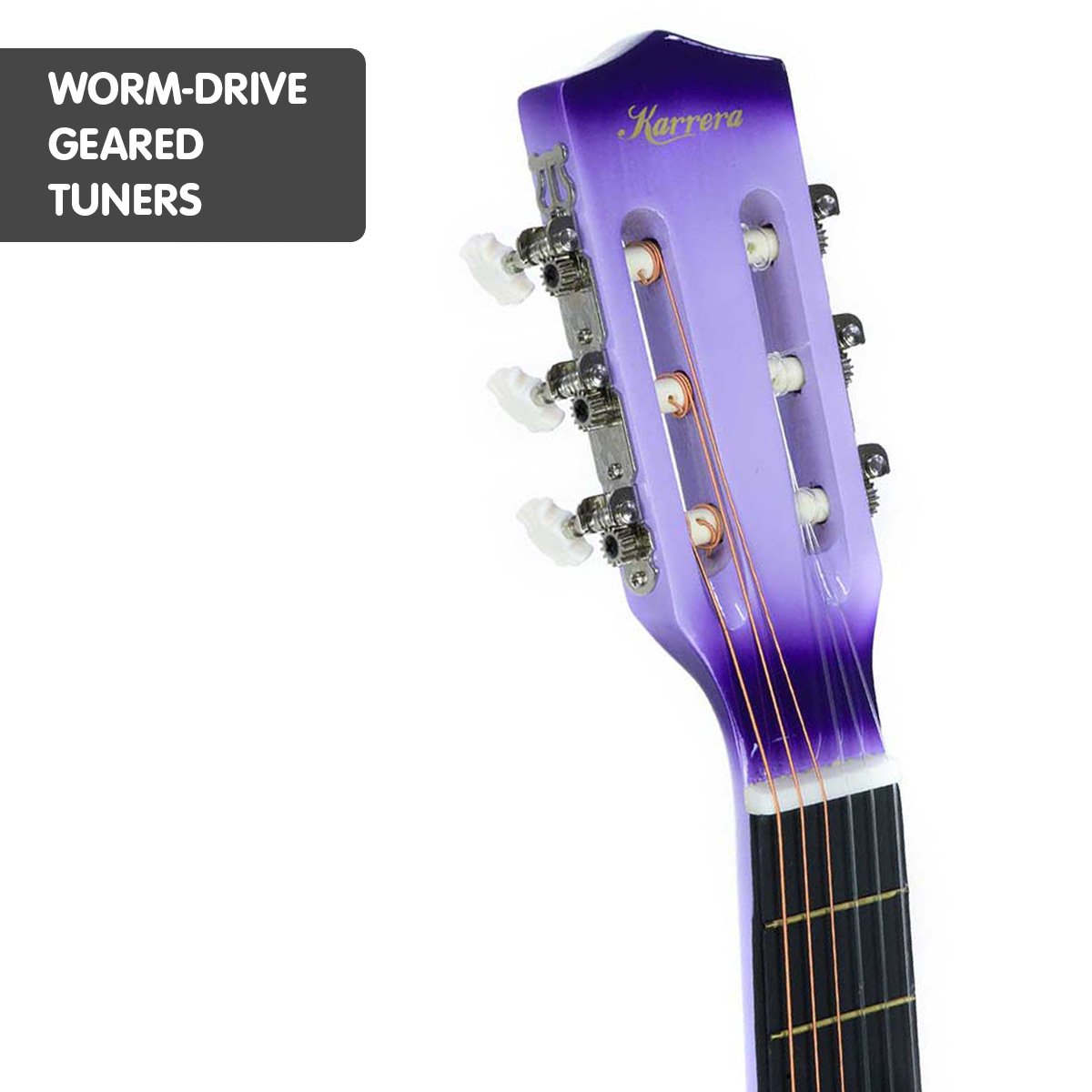 Karrera Childrens Acoustic Guitar Kids - Purple — image 5