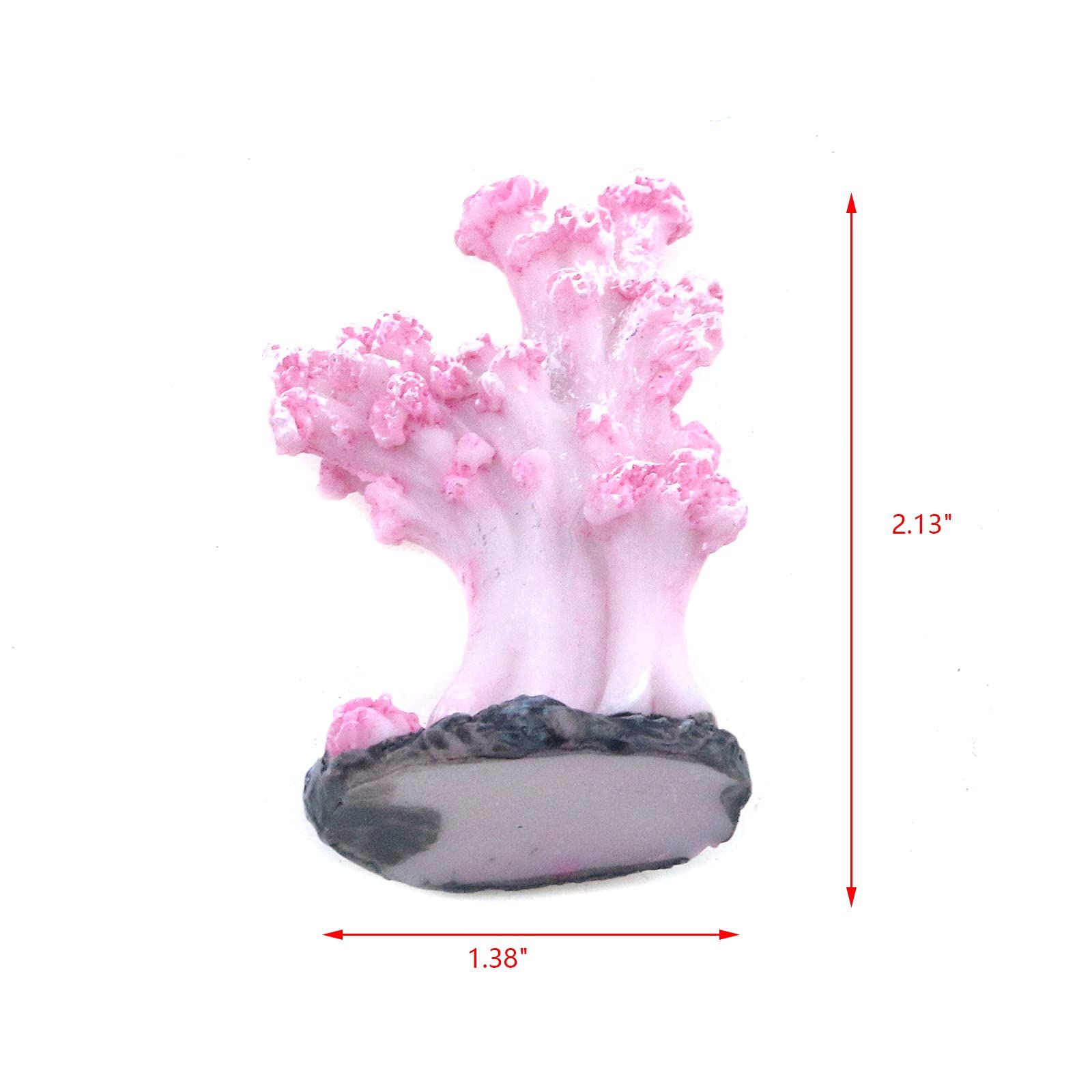 2Pcs Sea Coral Aquarium Ornament, Artificial Sea Coral Plants Decorations for Fish Tank and Aquarium(Pink) — image 5
