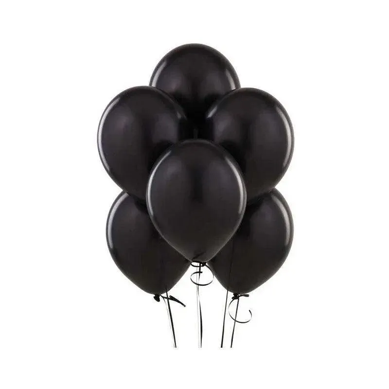 Latex Balloons 10 Inch for Birthday Party Wedding Event Decoration 10PCS Set - Black