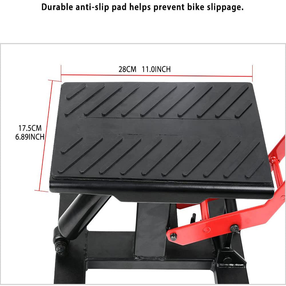 Motorcycle Jack Dirt Bike Stand Adjustable Lift Hoist Table Height Lifting Stand — image 4