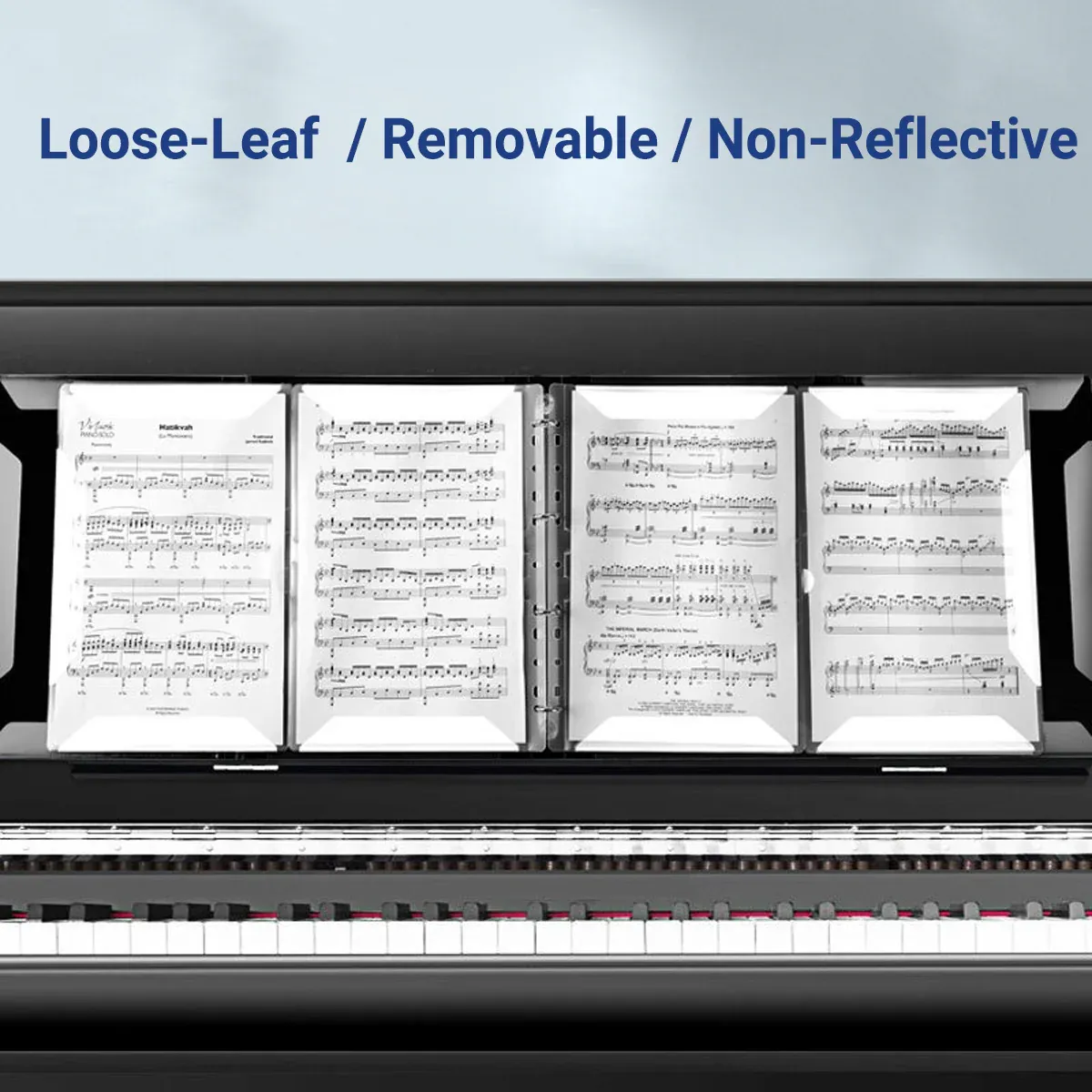 A4 Piano 4 Page Music Sheet Folder Binder Replaceable Inner Core Durable Use — image 5