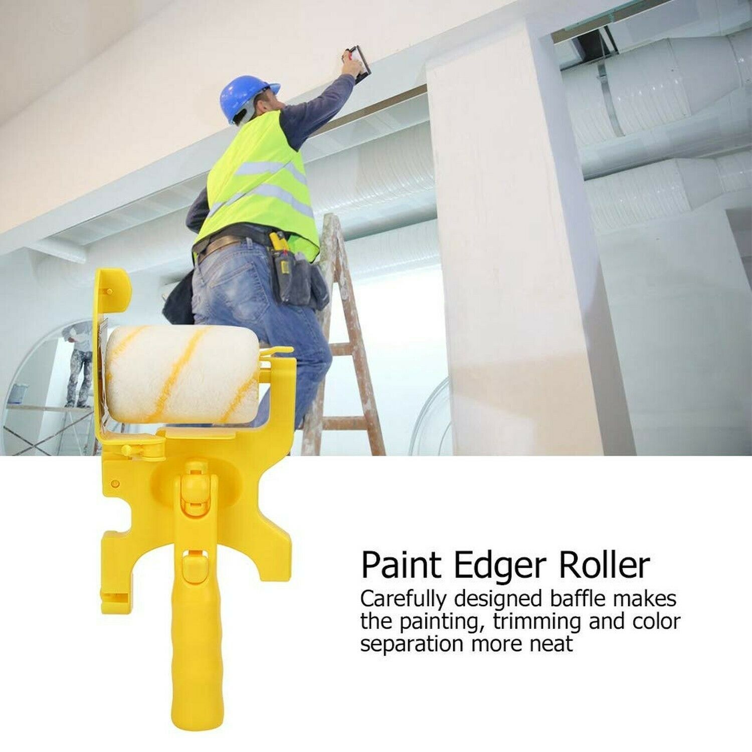 Paint Edger Roller Brush, Paint Roller Brush Corner Paint Roller Replacement for Painting Room Wall Ceiling โ image 2