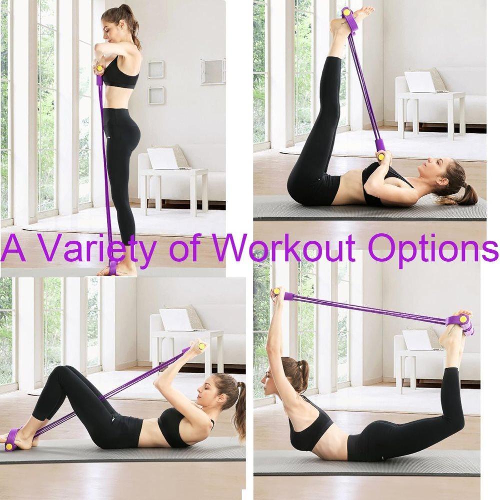 Purple Abdominal Trainer Exercise Band for Sit-Up Training, Multifunctional Tension Rope Fitness Pedal Slap Pull Band — image 5