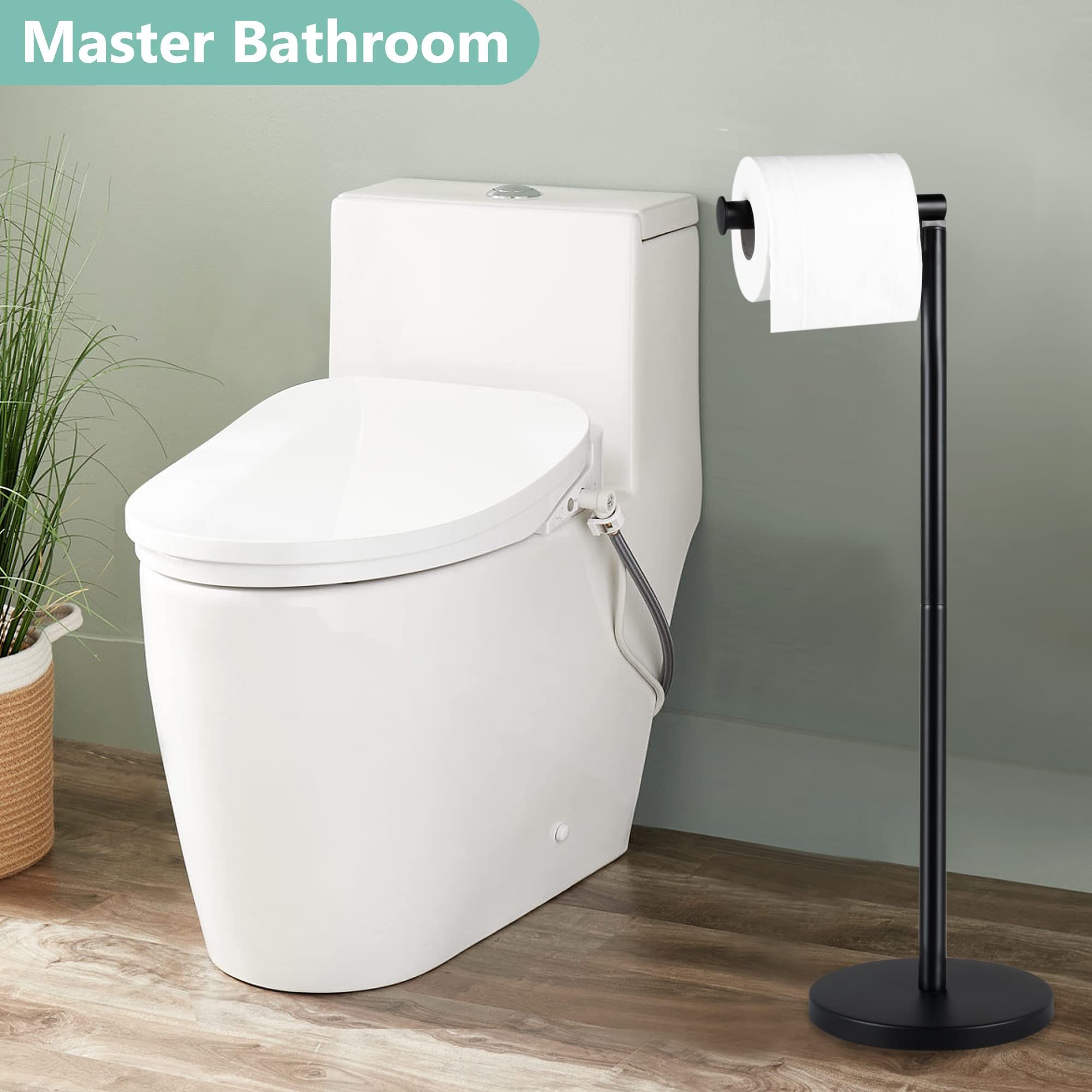 Toilet Paper Holder Stand, Stainless Steel Toilet Paper Stand for 4 Rolls, Free Standing Toilet Paper Roll Holder for Bathroom โ image 4