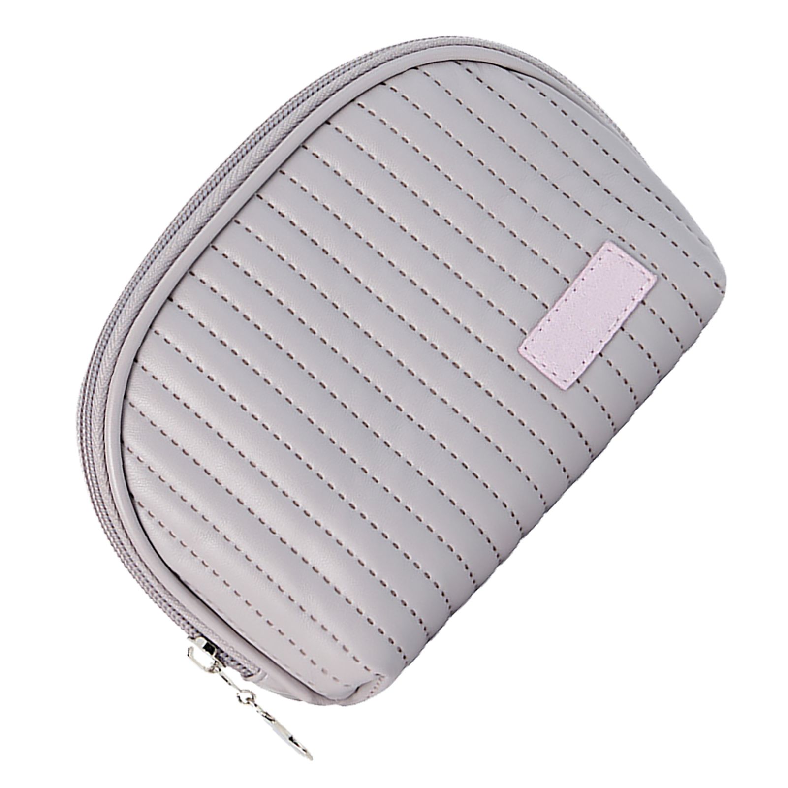 PU Leather Makeup Bag Portable Large Capacity Storage Travel Makeup Bag for Lipstick Cosmetic Purple — image 2