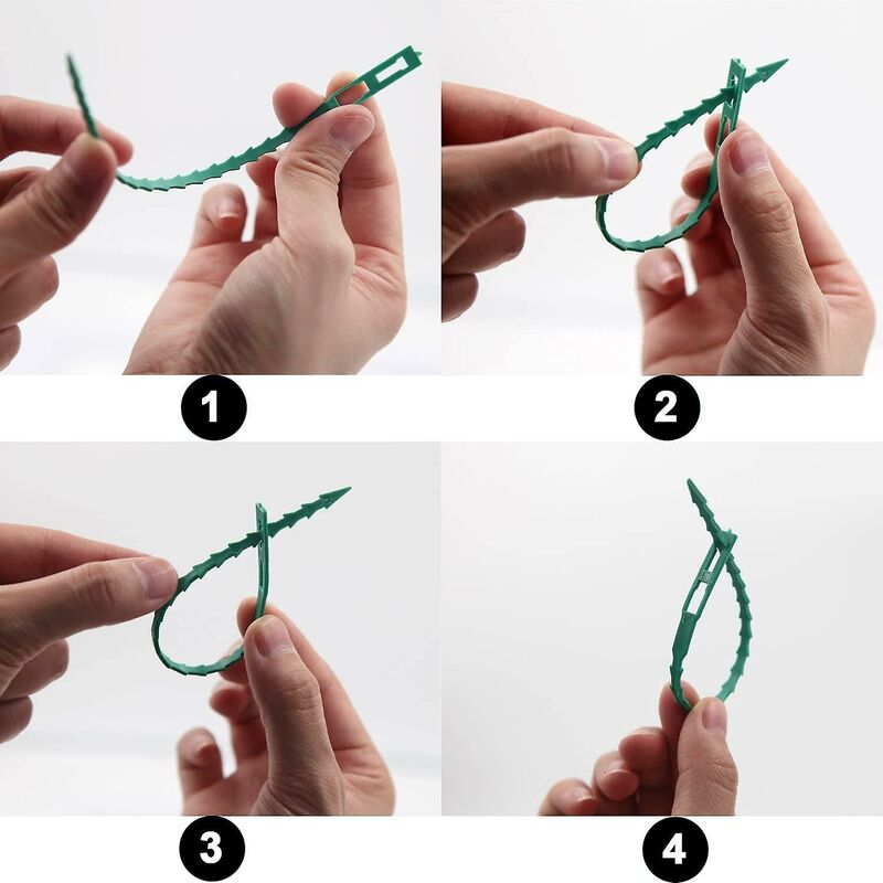 160 pcs Plant Ties Adjustable Garden Ties, Plant Ties and Supports, Helps Support Plants and Shrubs, Flexible Plastic Ties (3 Sizes) — image 3