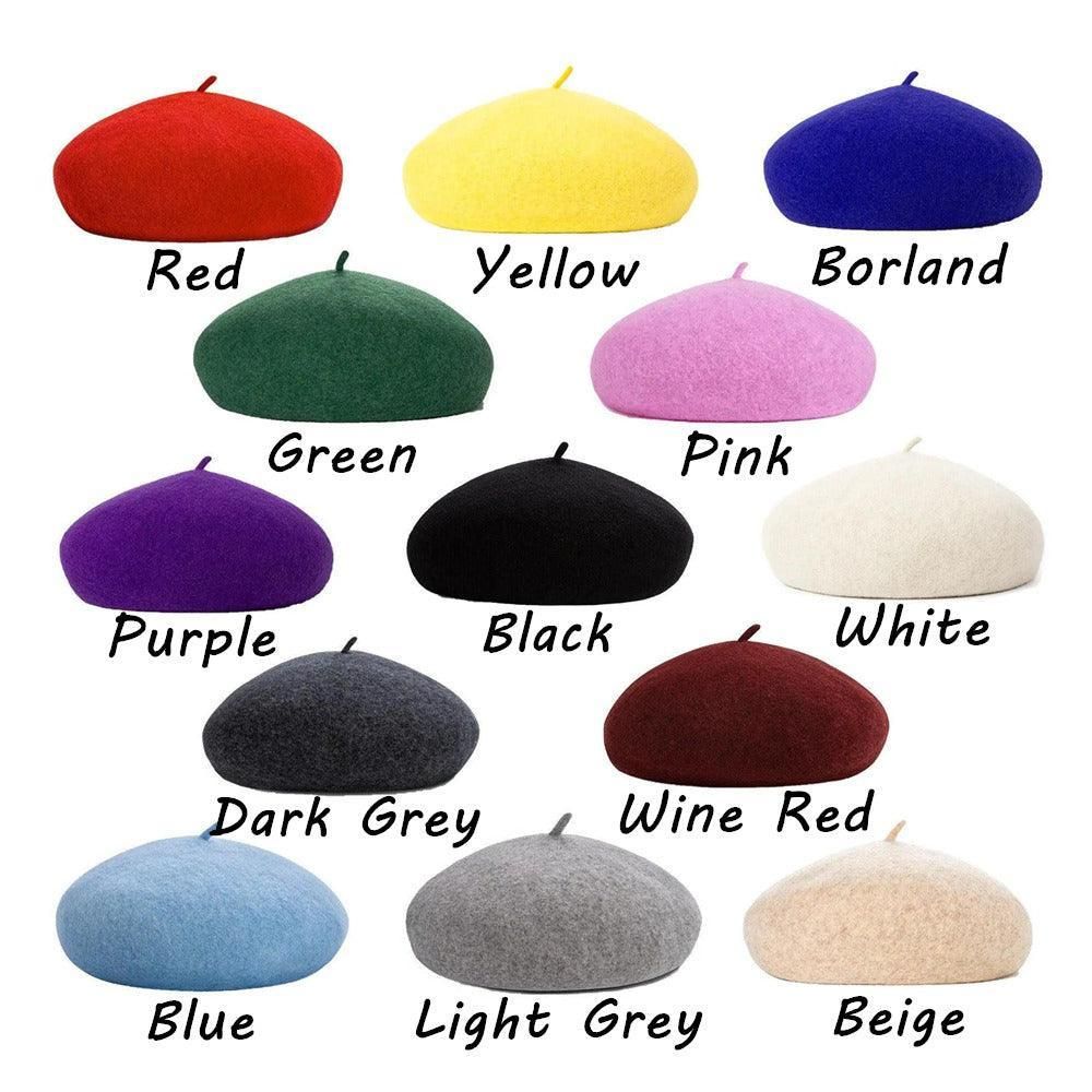 Women Ladies Beanie Wool French Beret Newsboy Hat Cap Winter Warm Hats Girls - Blue โ image 4