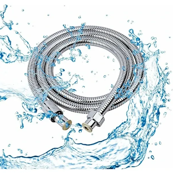 Retro Brass Shower Hose, 150 cm Length, Universal 1/2 Thread Connection, ensures that, despite being exposed material, G1/2 Thread — image 3