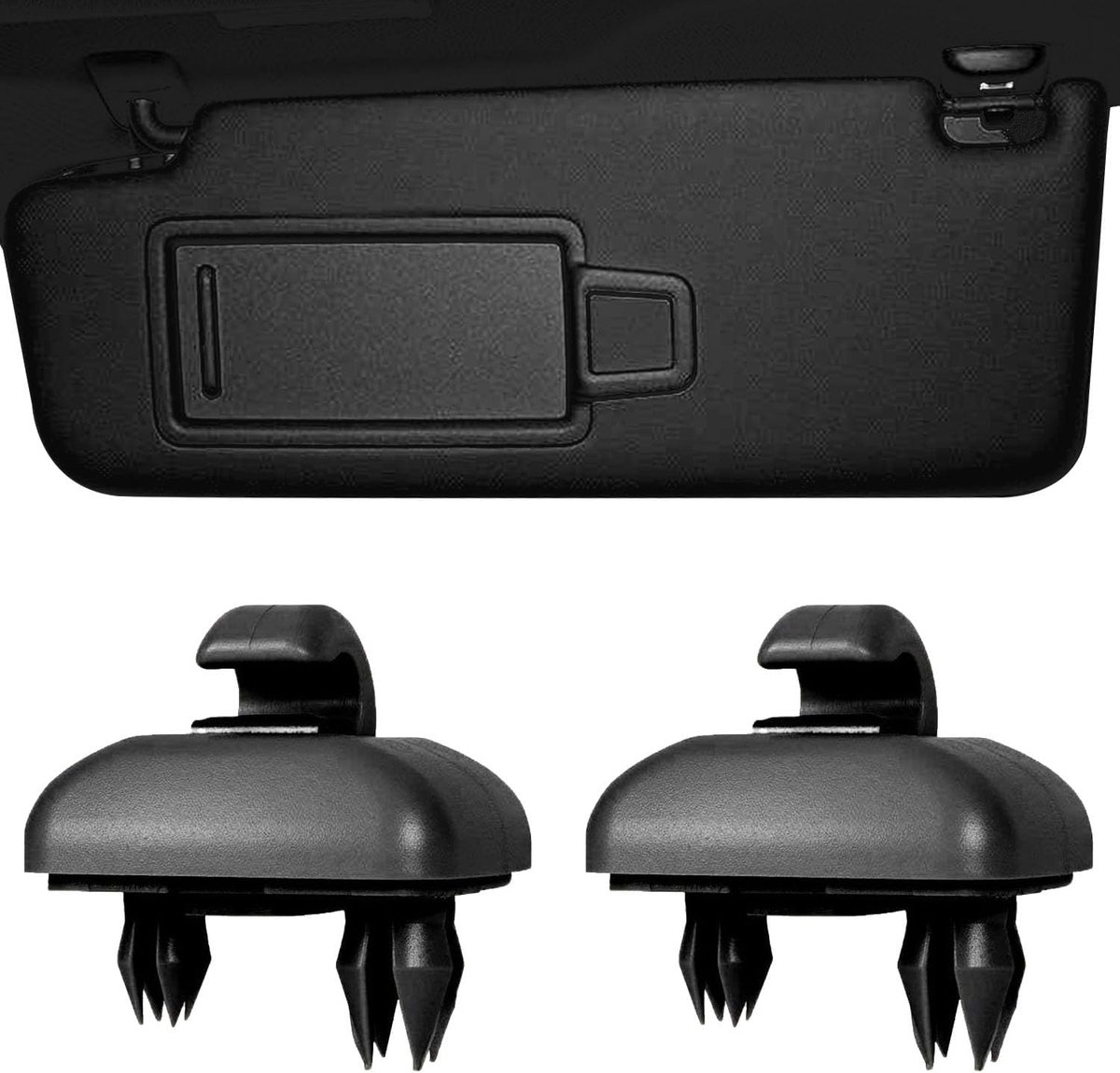 Car Sun Visor - Clip Hook - Car Accessories - Car Sunshades - Sun Visor Hooks for Car - Inner Hooks for Sun Visors - Car Holder for Sun Visor - Suitable for