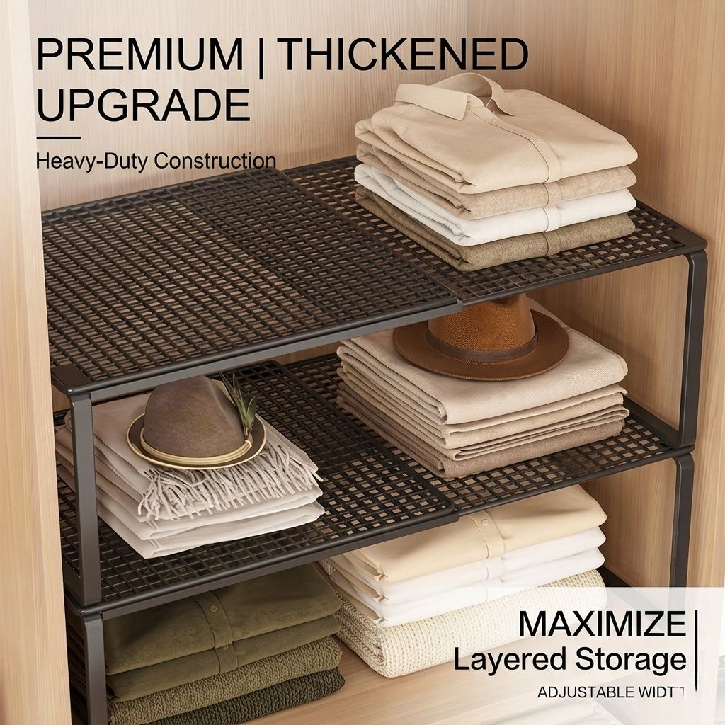 Black White adjustable mesh storage shelves, heavy duty home organizer, layered shelving, closet organization, garage storage, mesh shelf unit, Australian home