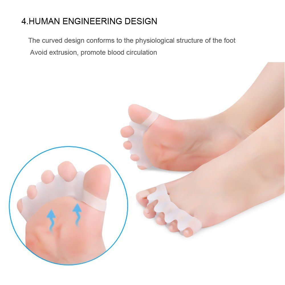 Gel Toe Separator, Toe Spacers Rubber Toe Stretchers Used for Sports Activities, Yoga Practice & Running for Men (1 Pair) โ image 4