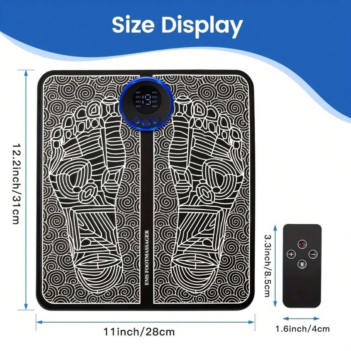 Foot Stimulator foot massager for pain relief improve and facilitate muscle performance EMS Foot Stimulator, Black — image 3