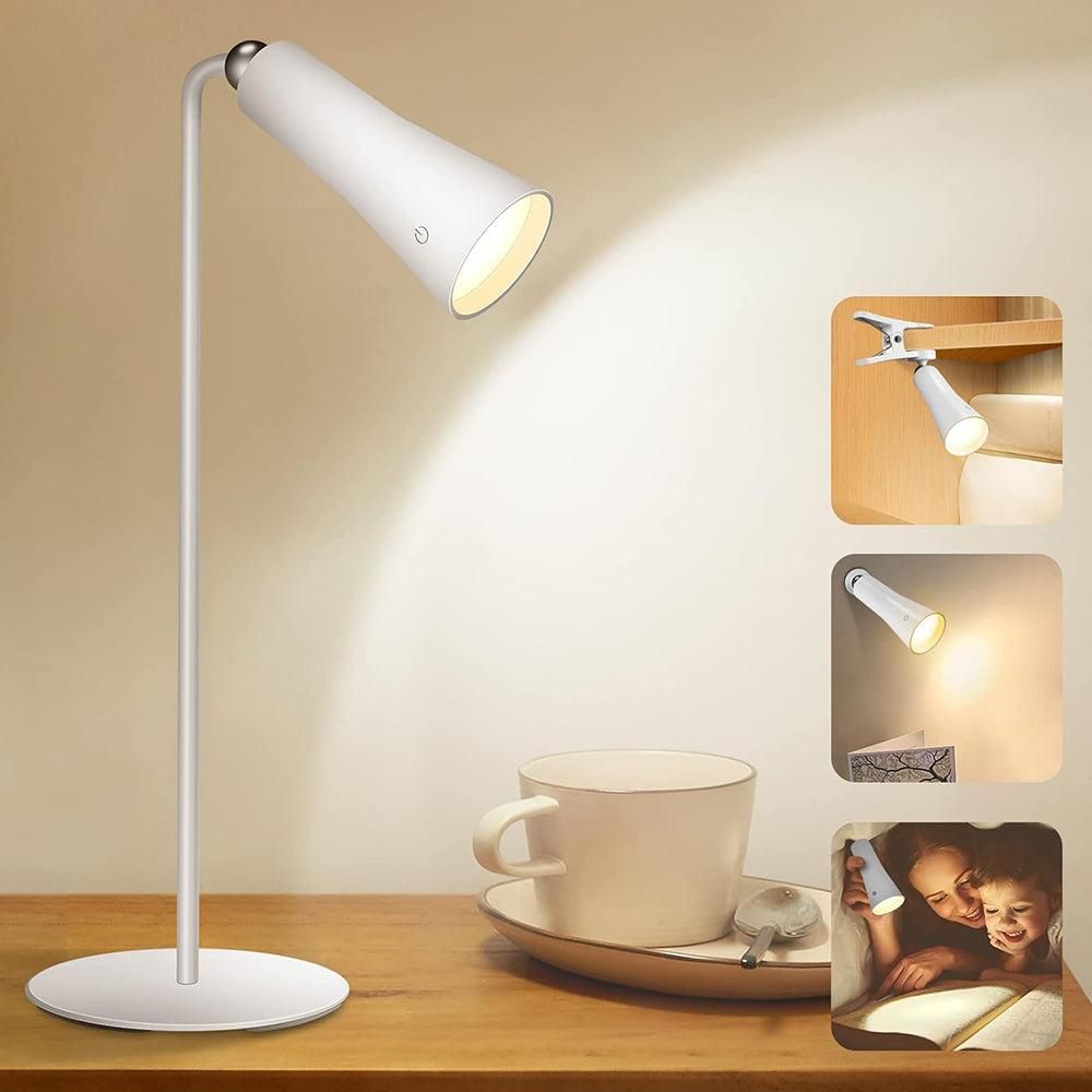 4-in-1 Wireless Touch Control Night Light Multifunctional Desk Lamp Clamp Light Wall Light Emergency Lamp White — image 2