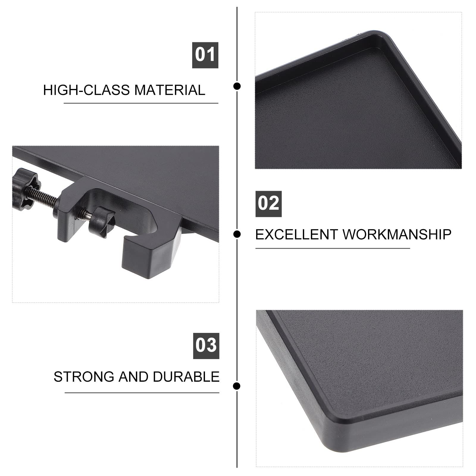2pcs Universal Sound Storage Tray Live Broadcast Microphone Mic Rack Stand High-quality tray, removable and adjustable — image 3