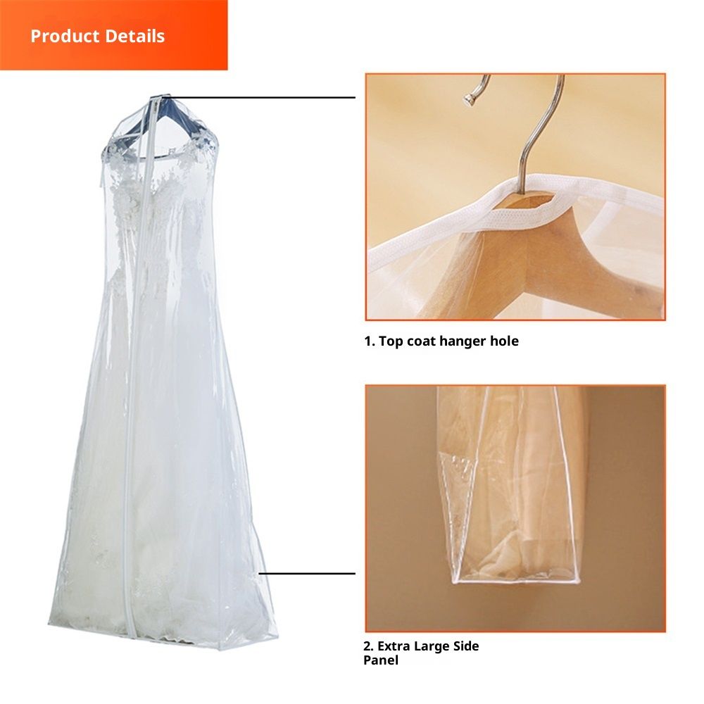 Wide Gusset Dress Bags for Gowns, Long Evening Dresses & Prom Dresses for Women, Bride, Bridesmaid, Wedding Dress Bag, Dress Garment Bag Women — image 4