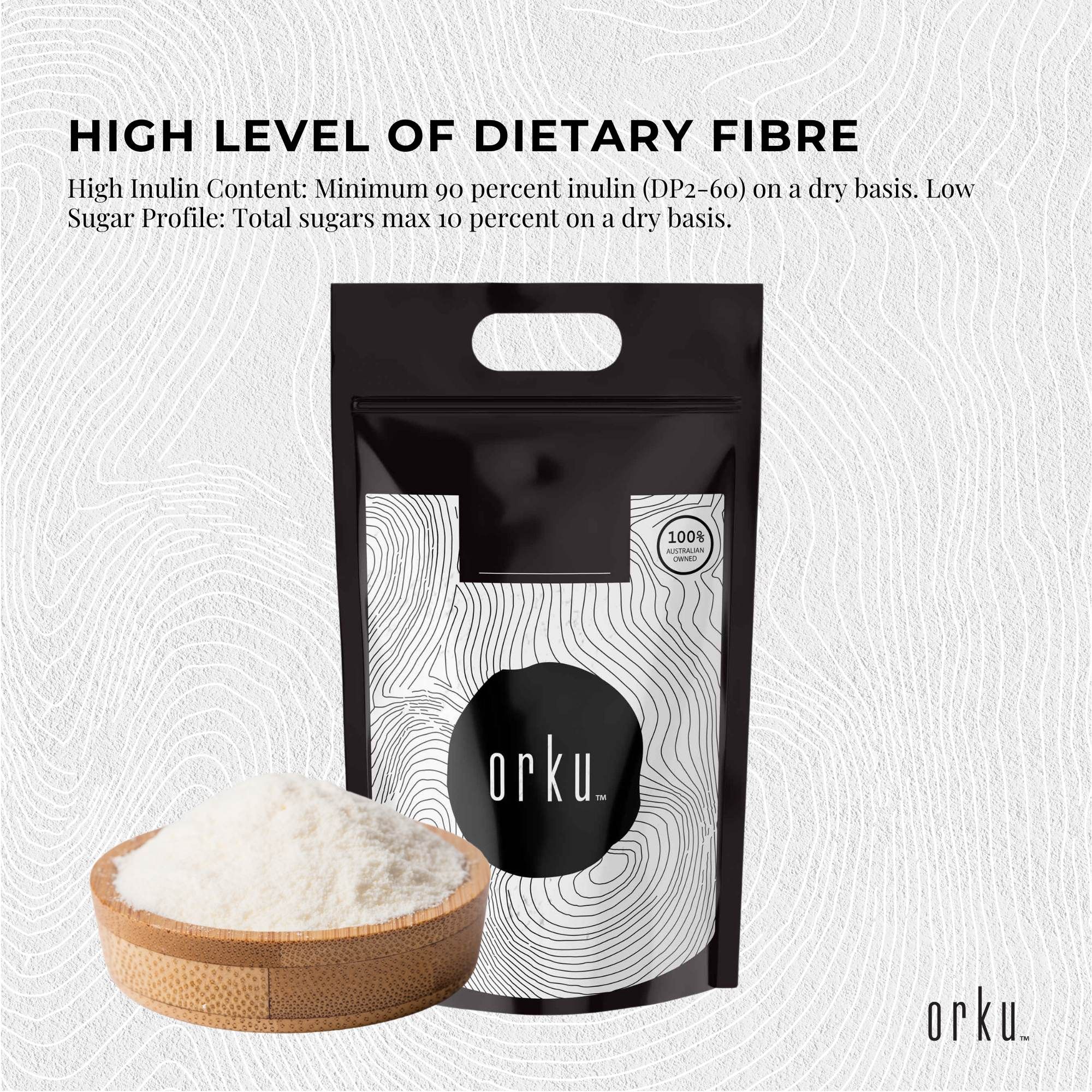 Orku 5Kg Chicory Root Inulin Powder - Unflavoured Food Ingredient — image 3